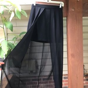 GB Sheer Maxi Skirt- Black